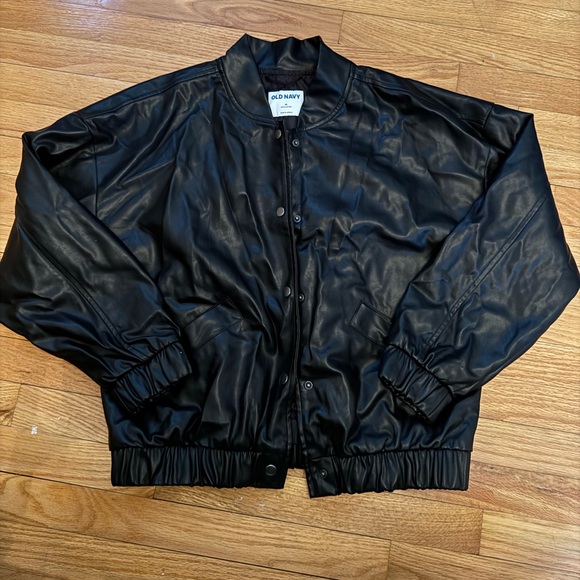 Old Navy Jackets & Blazers - Old Navy Faux Leather Bomber Jacket